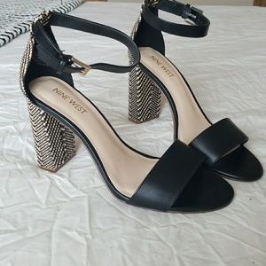 Nine West block heel sandals 8